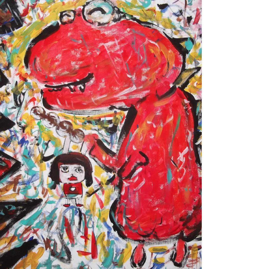 ゆうゆう　心温まる天才！クリア・クリムゾン真作保証作品　ゴキゲンチラノくん