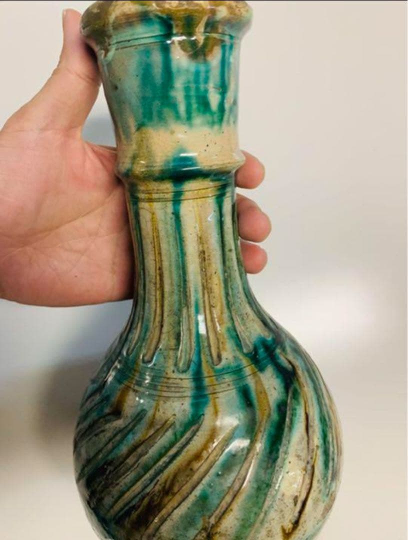 中国遼時代三彩花瓶