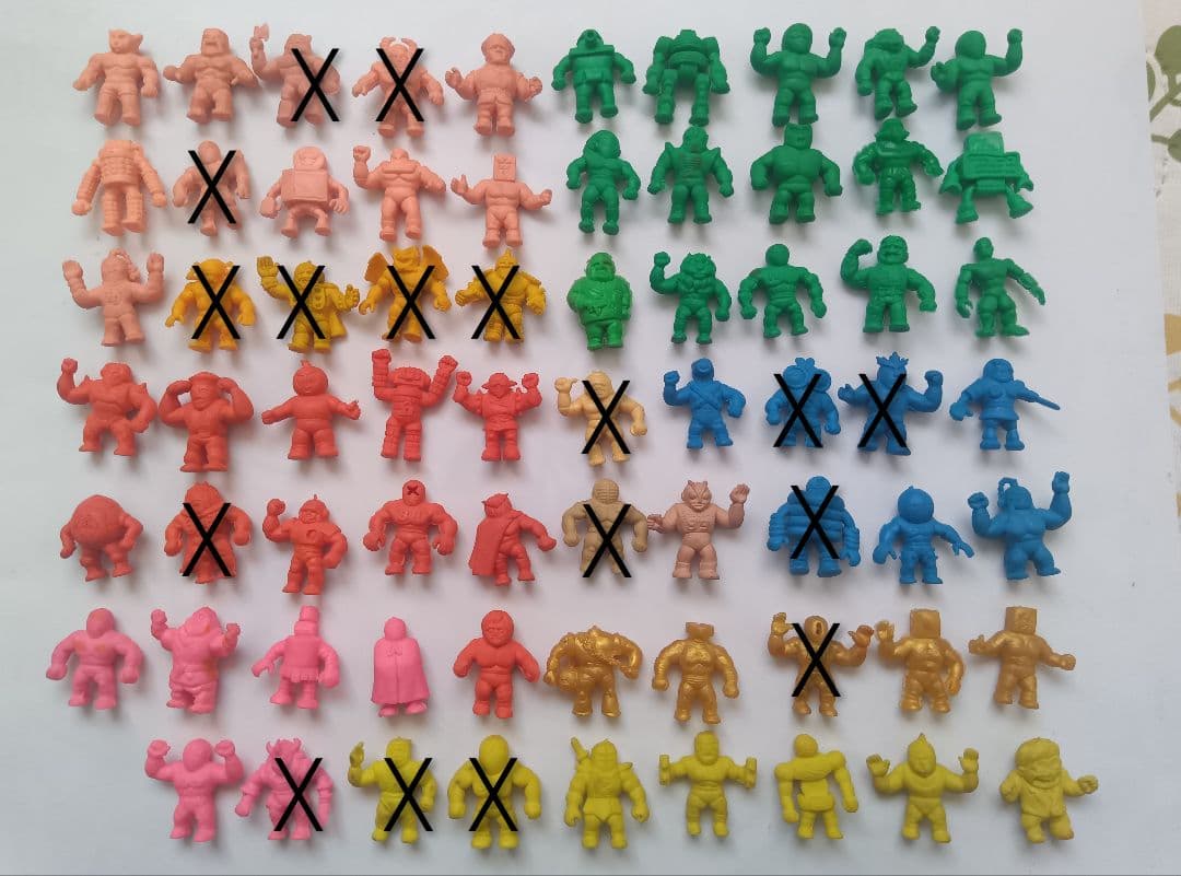 キン肉マン 消しゴム キン消し パチ消し 52体 ダブり無し （バラ売り可）