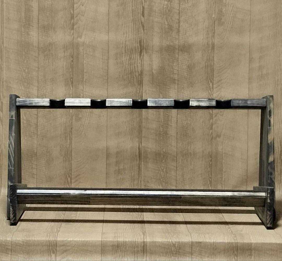 ♪手作り 沖縄三線ラック　折りたたみ収納　５丁掛け　三線スタンド　♪