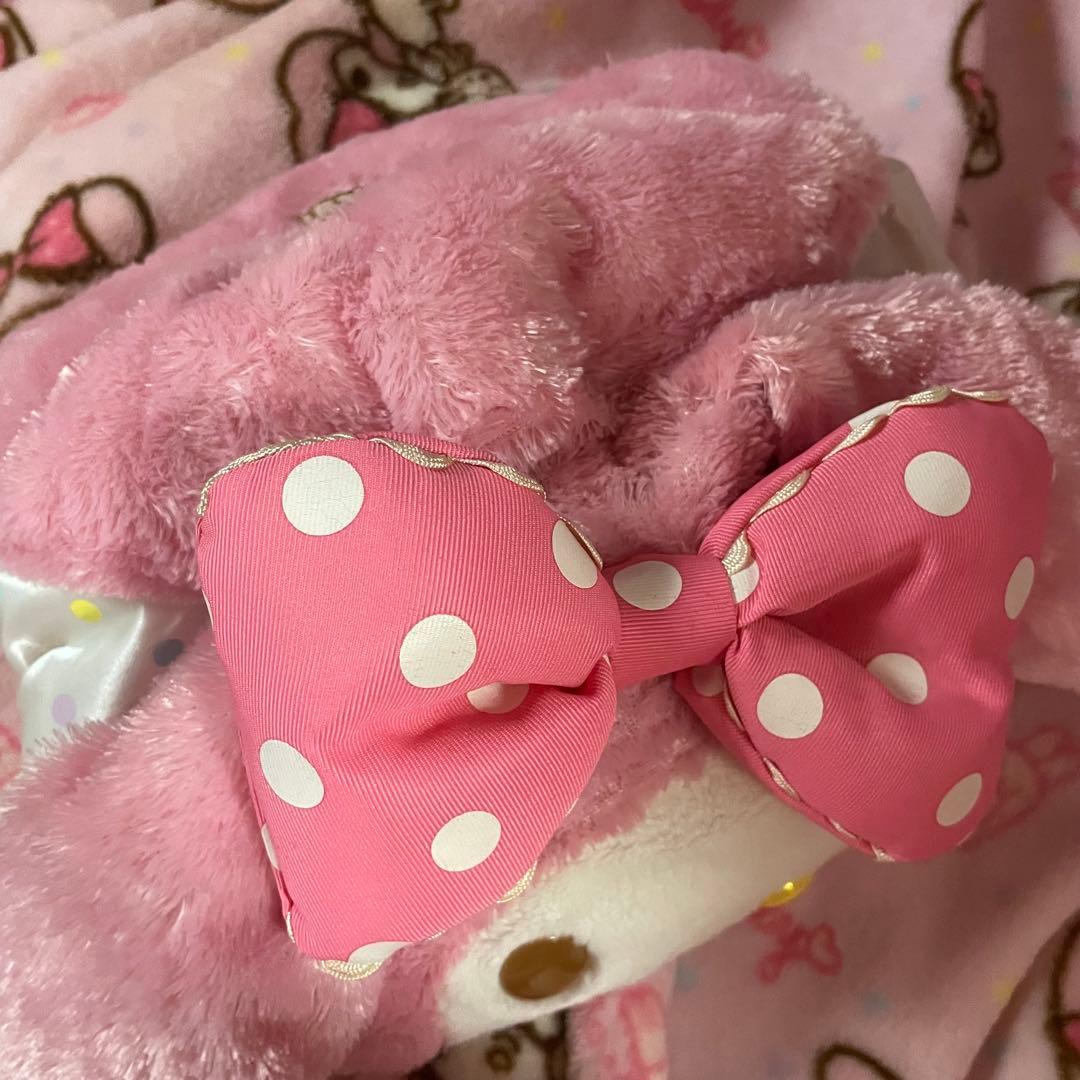 マイメロ ラブうさ　ぬいぐるみ　ティッシュカバー　ピンク　リボン　らぶうさ