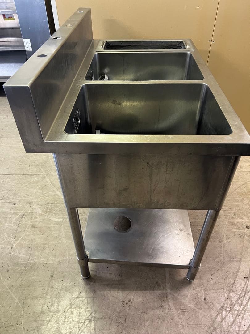 2槽シンクゴミ籠付き 1000x600x780(+145)