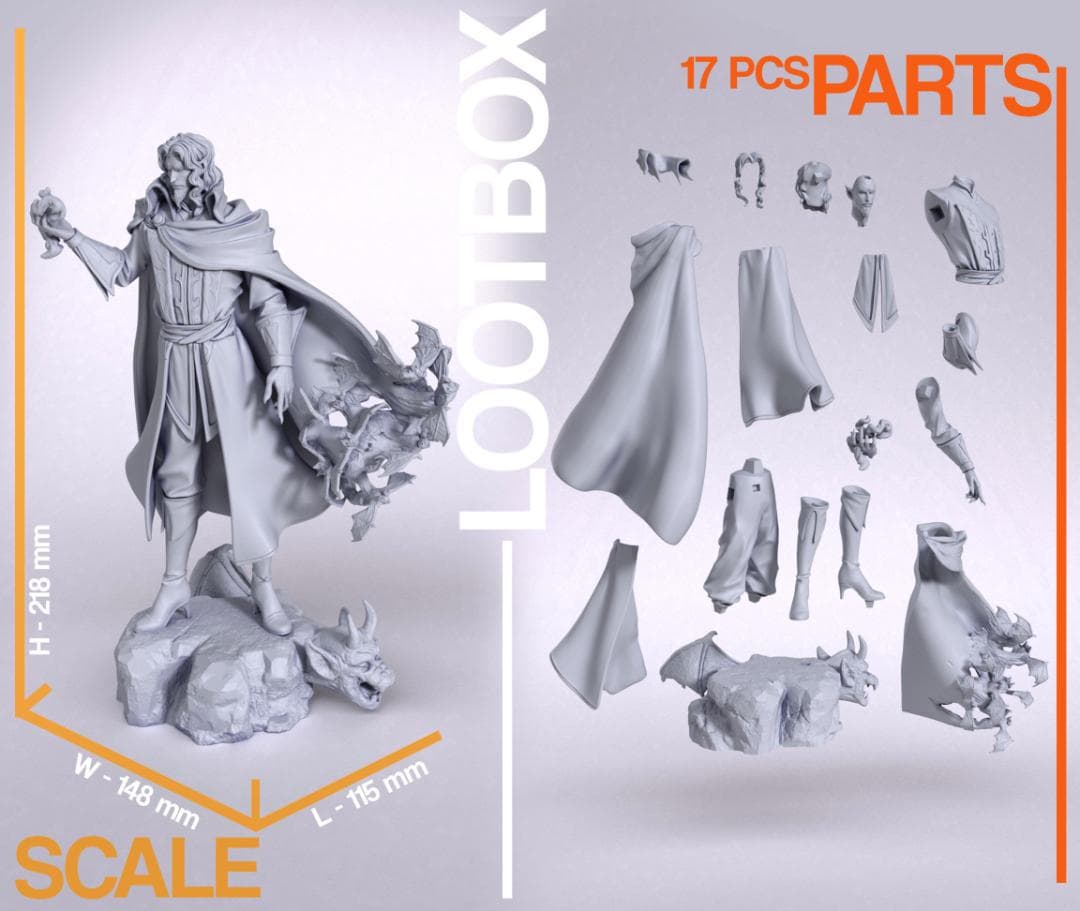 1/10 未塗装未組立 フィギュア ガレージキット ドラキュラ