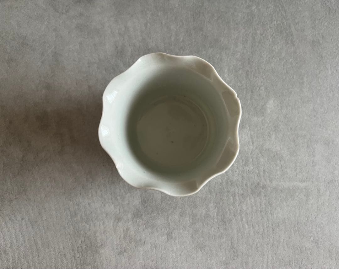 江戸中期 古伊万里 白磁 輪花 向付 2客セット