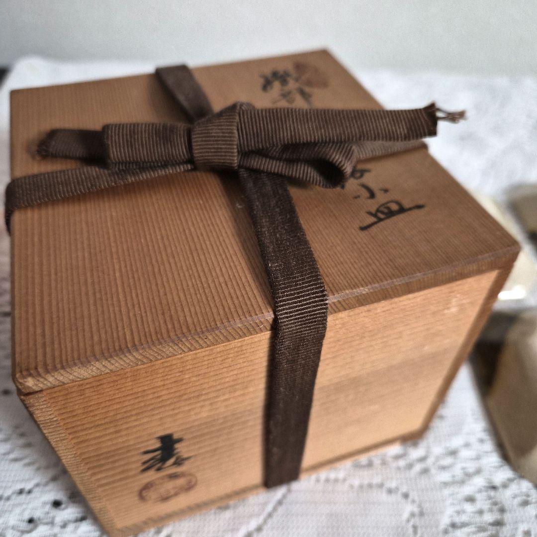 【加藤春二】葵窯『織部』五客小皿 未使用　共箱