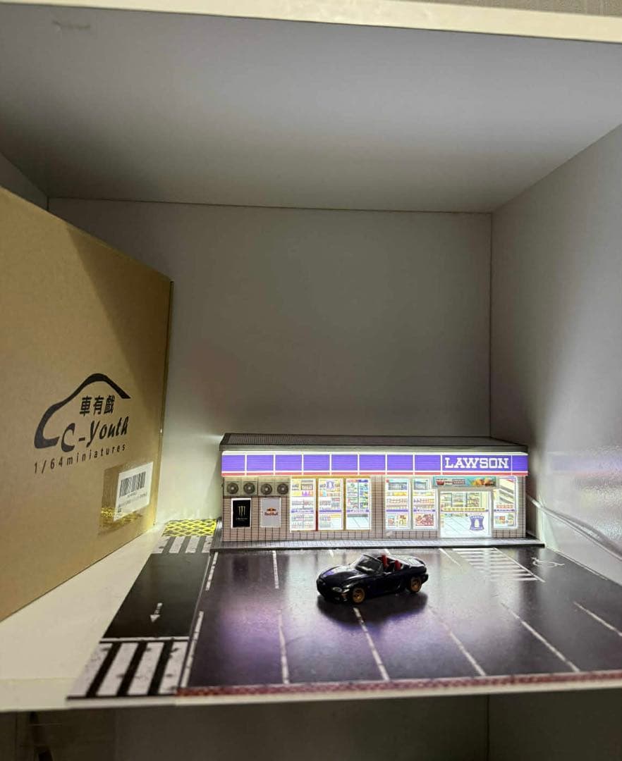 LAWSON ミニカーセット 駐車場付き ホットウィールセット付き