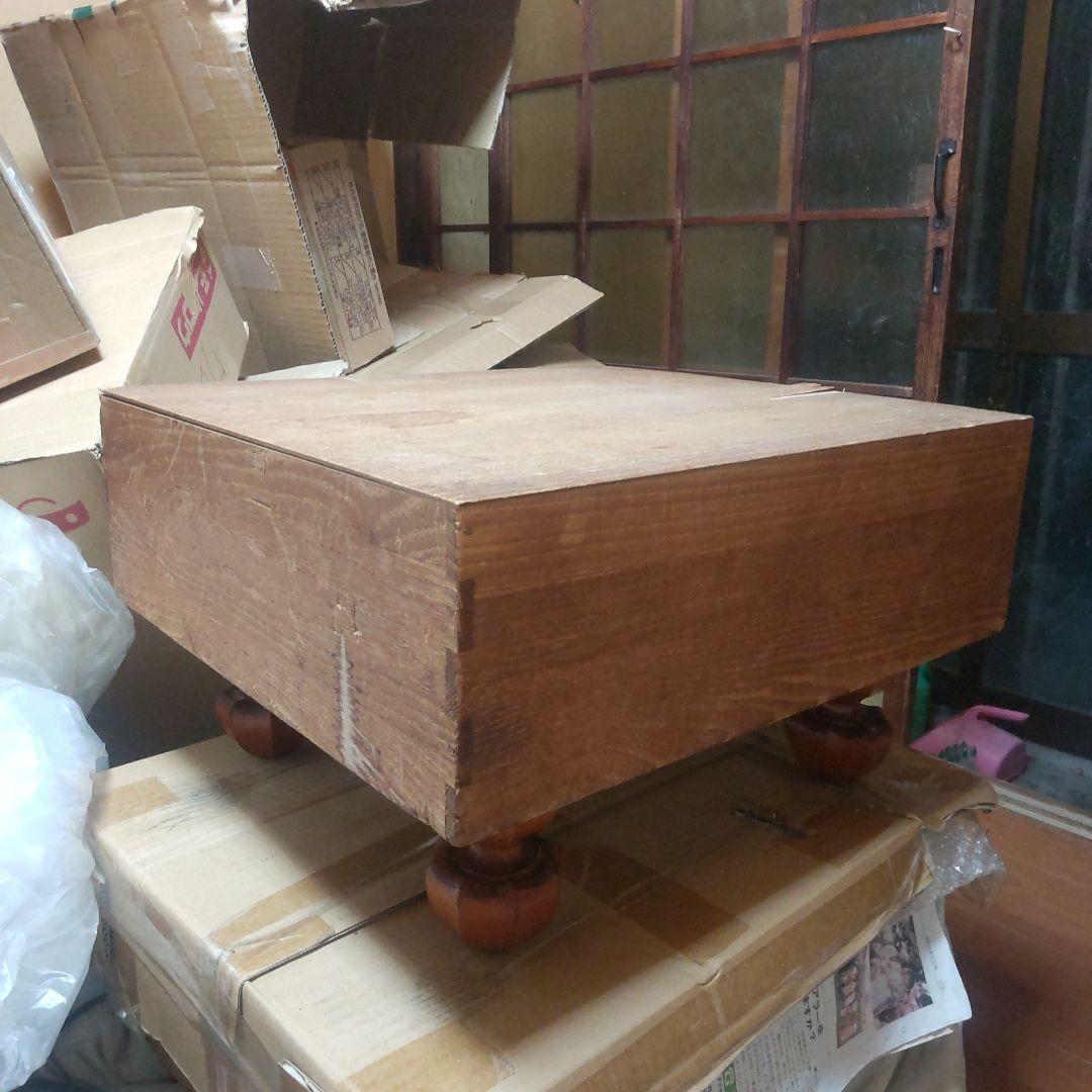 本桂碁盤５寸盤　木裏板目　カバー付き