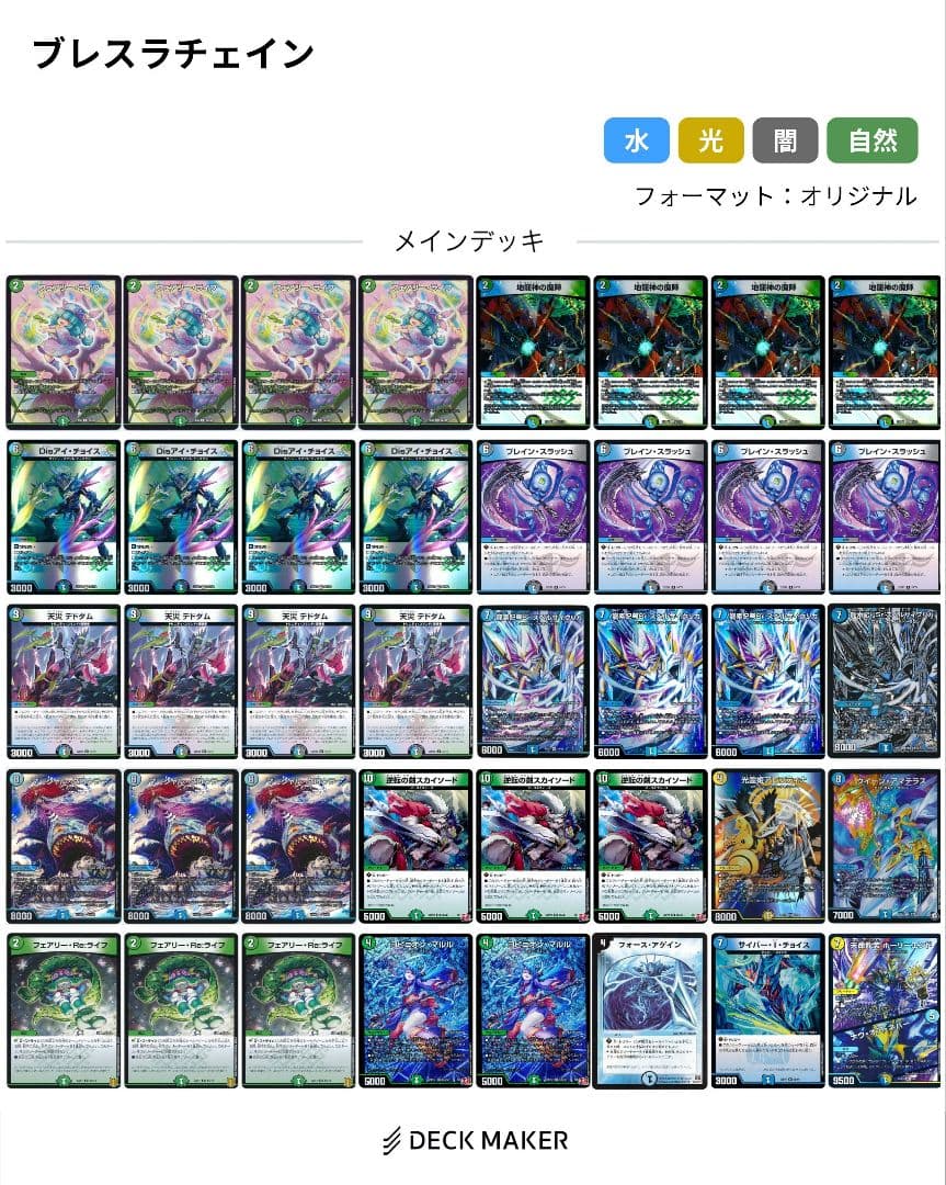 デュエマ40枚デッキ　ブレスラチェイン