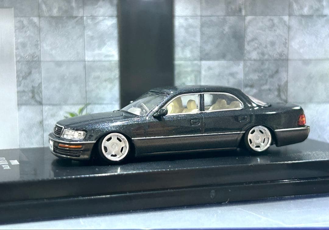 1/64 日本の名車コレクション　トヨタ　セルシオ　改造　ミニカー　改