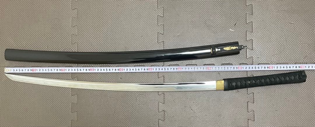 模造刀 日本刀 忍者刀 黒鞘 龍紋