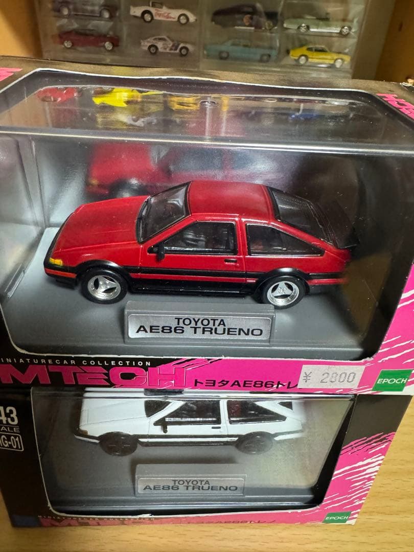 エムテック　1/43 ミニカー　トヨタ　AE86 トレノ　2個まとめ売り