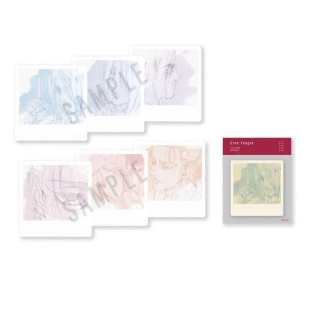 進撃の巨人 エレン BD 原画カード ステッカー 2点セット