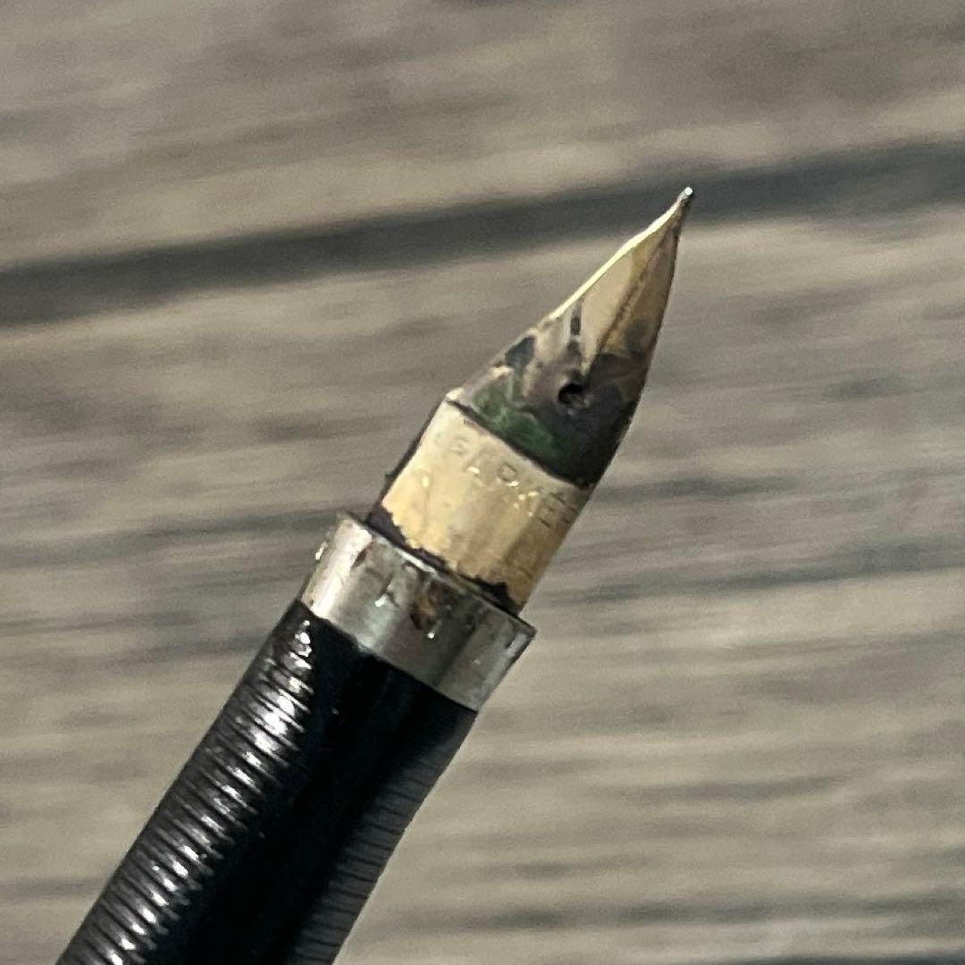 PARKER 万年筆スターリングシルバー初期型とマッドレッドの万年筆セット14k