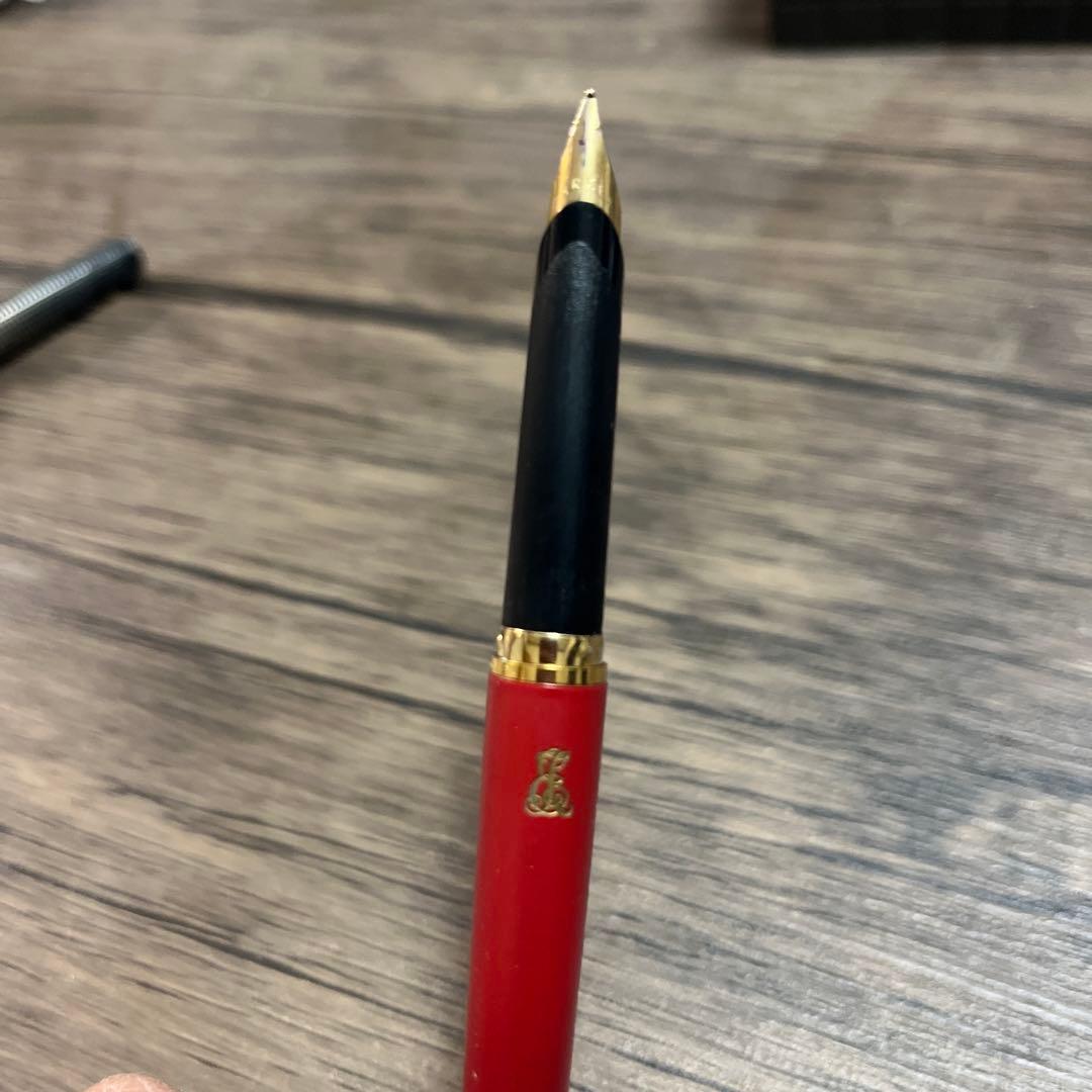 PARKER 万年筆スターリングシルバー初期型とマッドレッドの万年筆セット14k