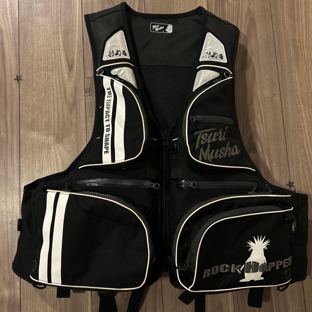 釣武者コーデュラダイヤルベスト　L グレー