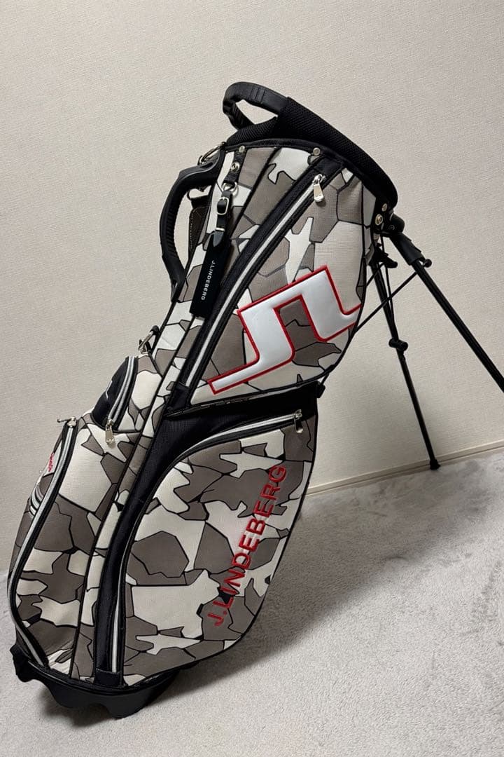 J.LINDEBERG スタンド式 キャディバッグ カモフラ柄