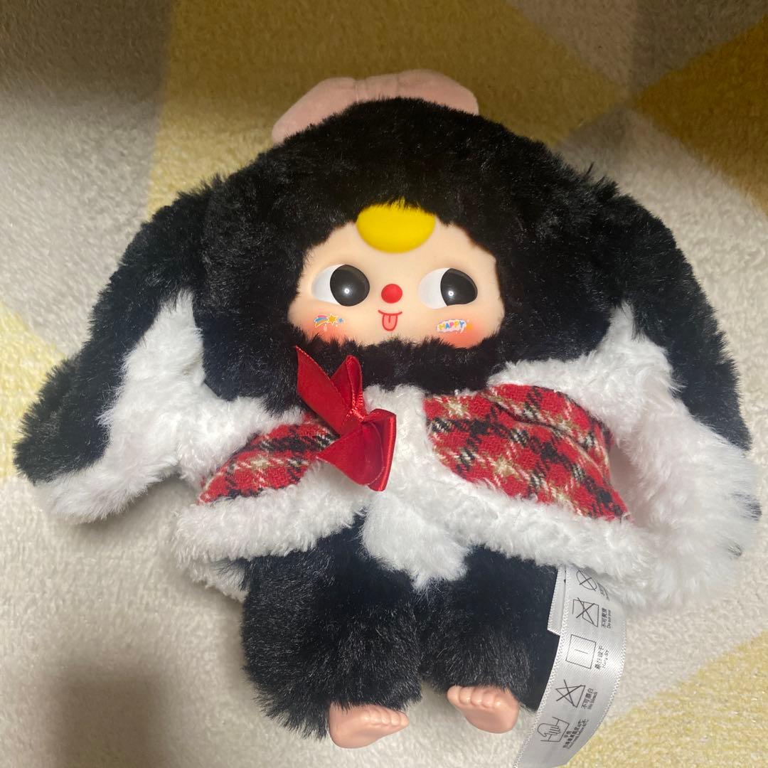 ウサギ耳ぬいぐるみ チェック柄