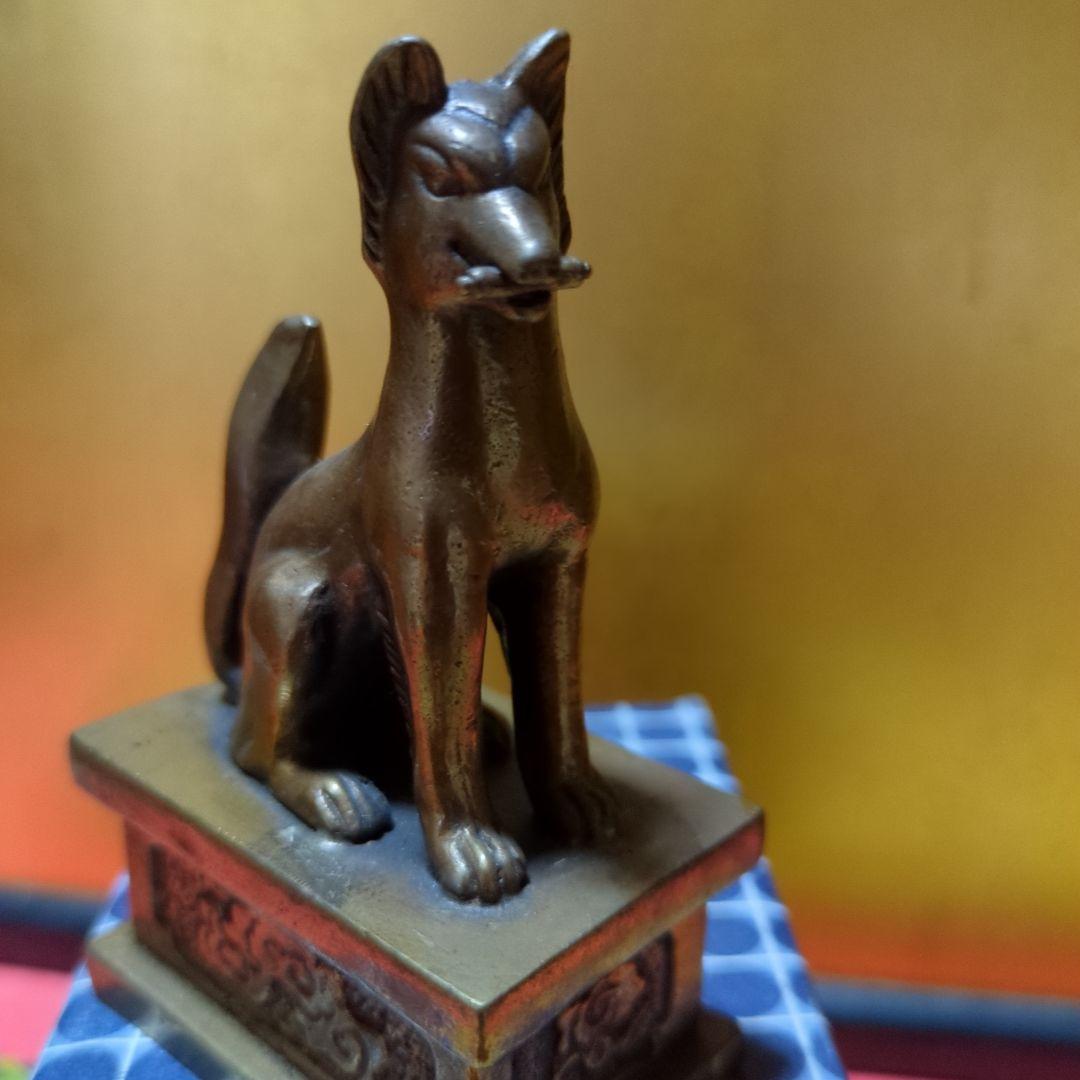 高岡銅器、伝統工芸品 稲荷一対紙箱付き