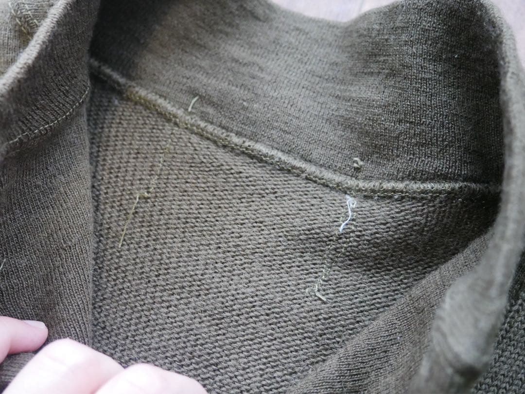 美品 40~50s US ARMY ジープセーター 猫目ボタン ヘンリーネック