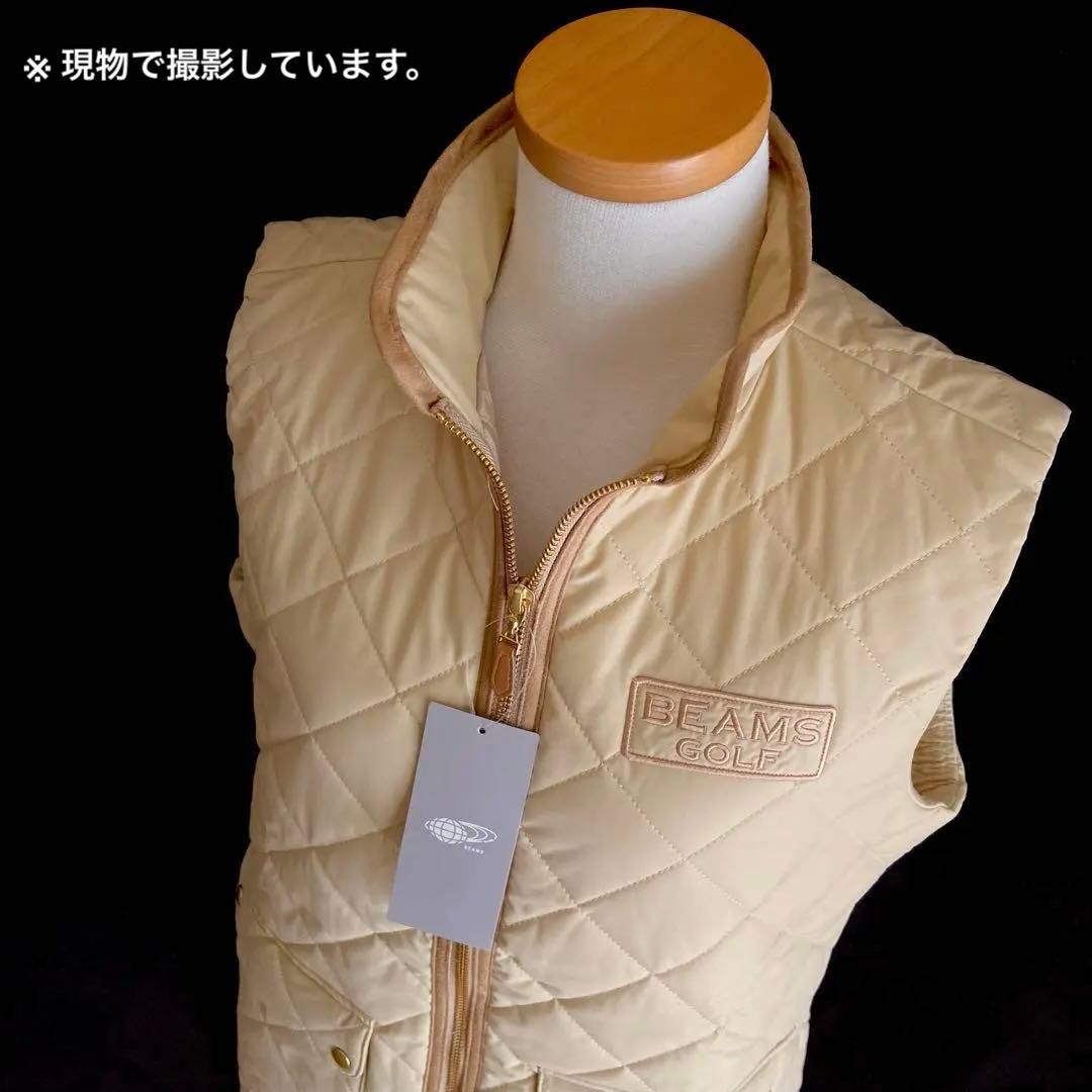 ビームス ゴルフ レディースウェア 中綿ベスト ベージュ Mサイズ