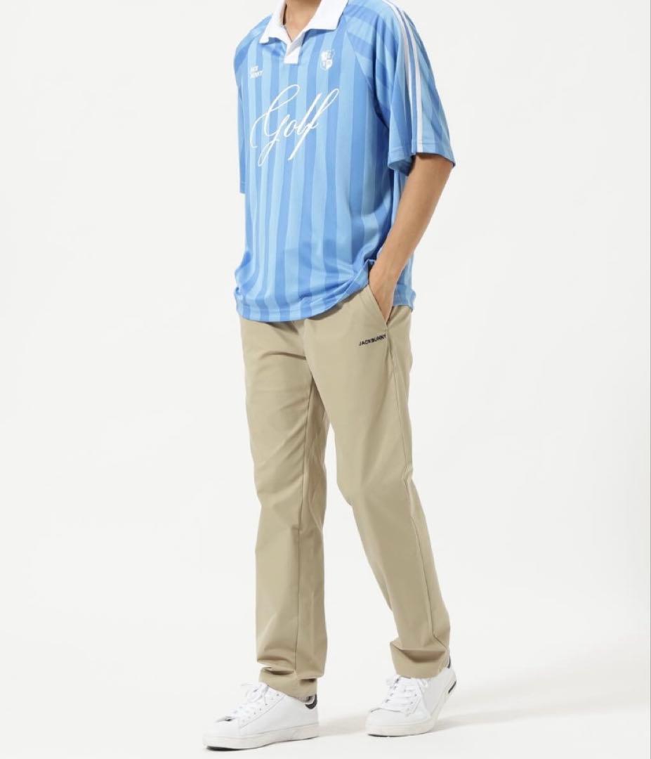 新品 パーリーゲイツ ジャックバニー ポリエステルツイルパンツ(5)L/ベージュ