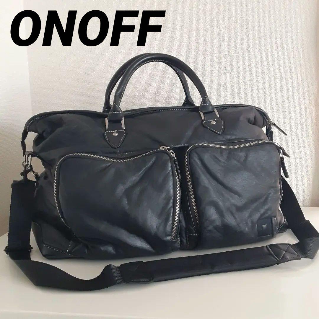 ONOFF オノフ ラムレザー調ボストンバッグ ゴルフバッグ