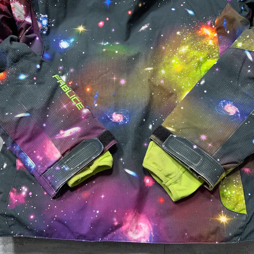FABLICE ファブリス 総柄 宇宙 スキーウェア フルオープン ジップ S