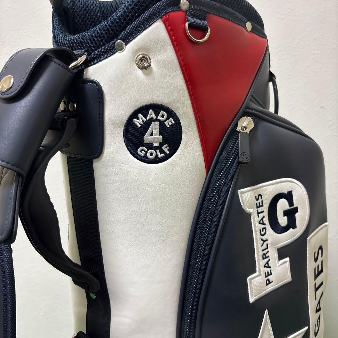 希少 限定 パーリーゲイツスタンドキャディバック トリコロールカラー