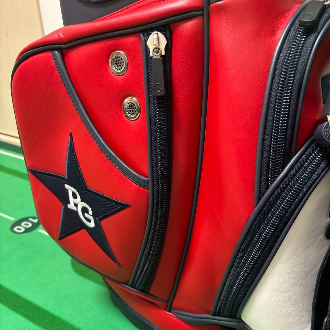 希少 限定 パーリーゲイツスタンドキャディバック トリコロールカラー