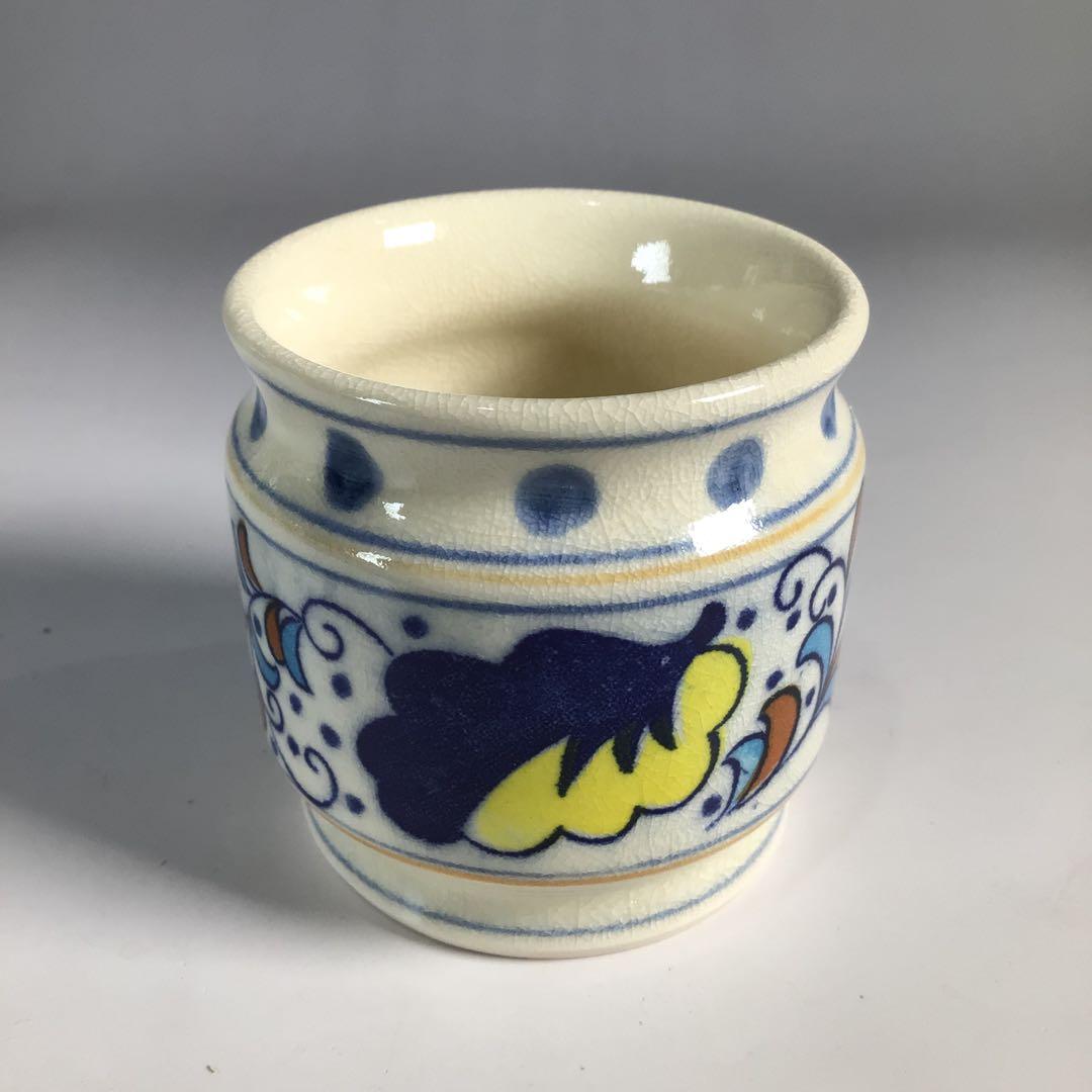 Ｍ９２１　オランダ皆具　『河合瑞豊造』『水指　建水　蓋置　杓立』　共箱　茶道具