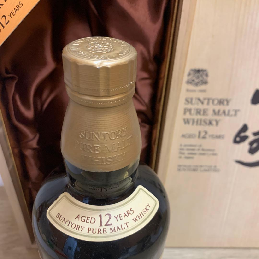 古酒サントリー ピュアモルトウイスキー 12年 木箱入り