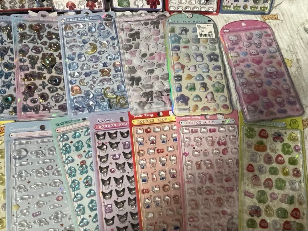 ボンボンドロップシール　まとめ売り　うるちゅる　コットンパフィー