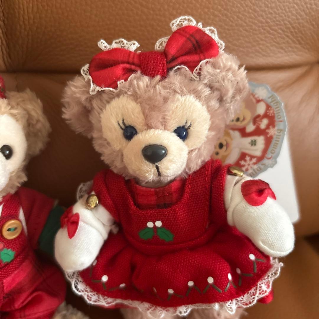 ダッフィー シェリーメイぬいぐるみバッジ クリスマス 新品タグつき お顔厳選
