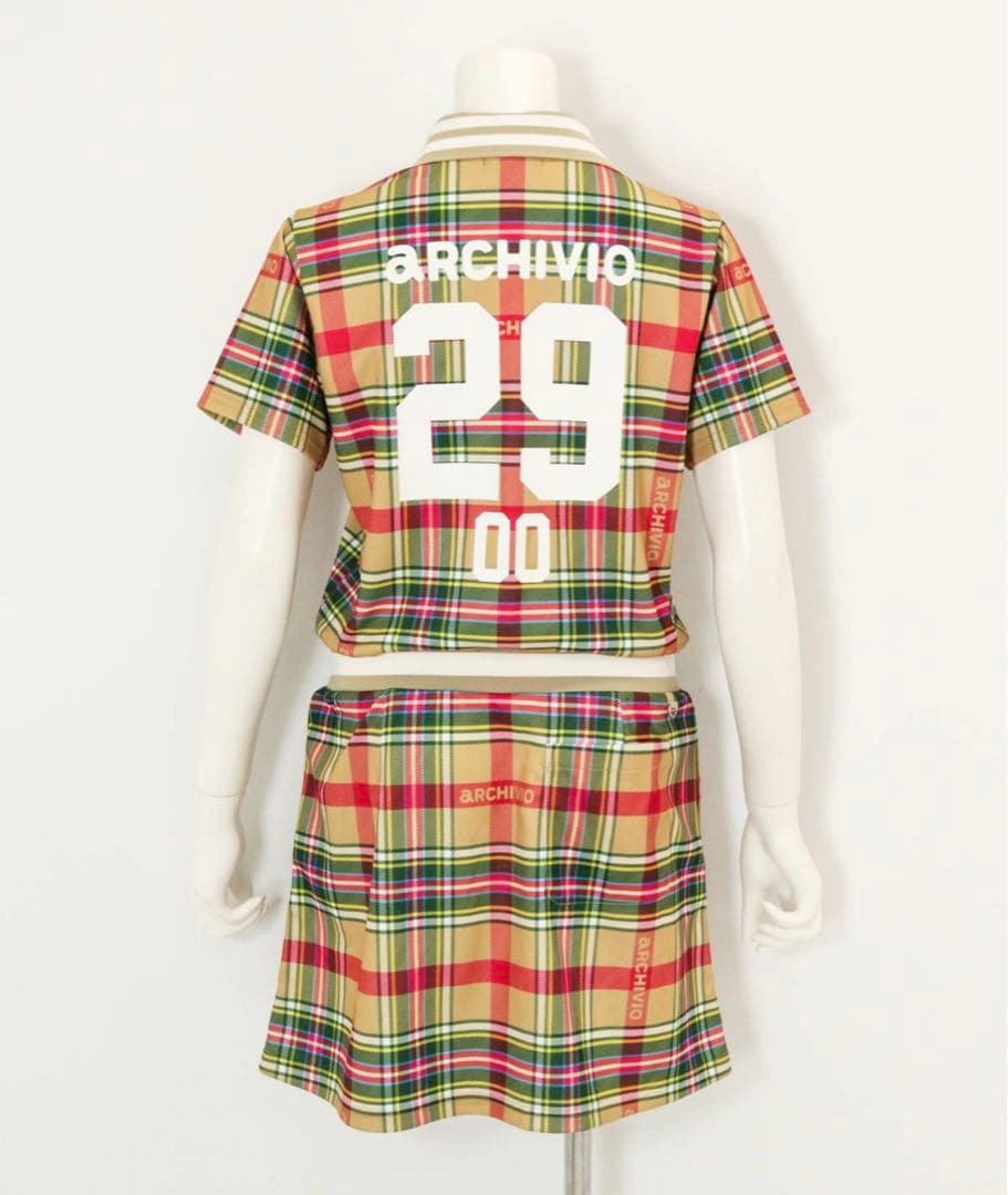 ARCHIVIO 25年新作秋モデル チェック柄ワンピース 36(S)