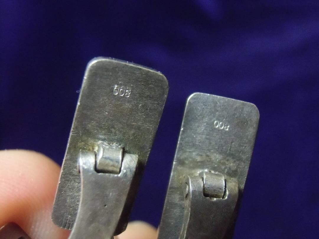 ⊞ドイツ軍＊一般/ＡＳＳ＊通信科＊８００銀製カフスボタン（実物）