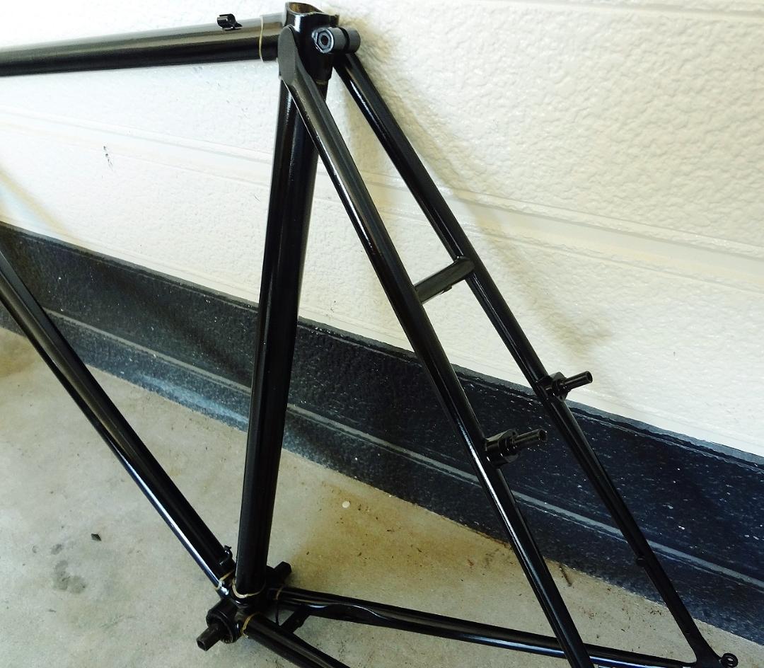 【リペイント　良品】　ヴィンテージ　クロモリ　ロードバイク フレーム　黒