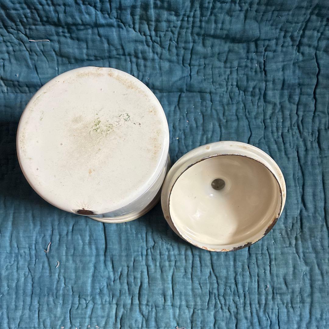 フランス　アンティーク　JAPY ホーロー　キャニスター