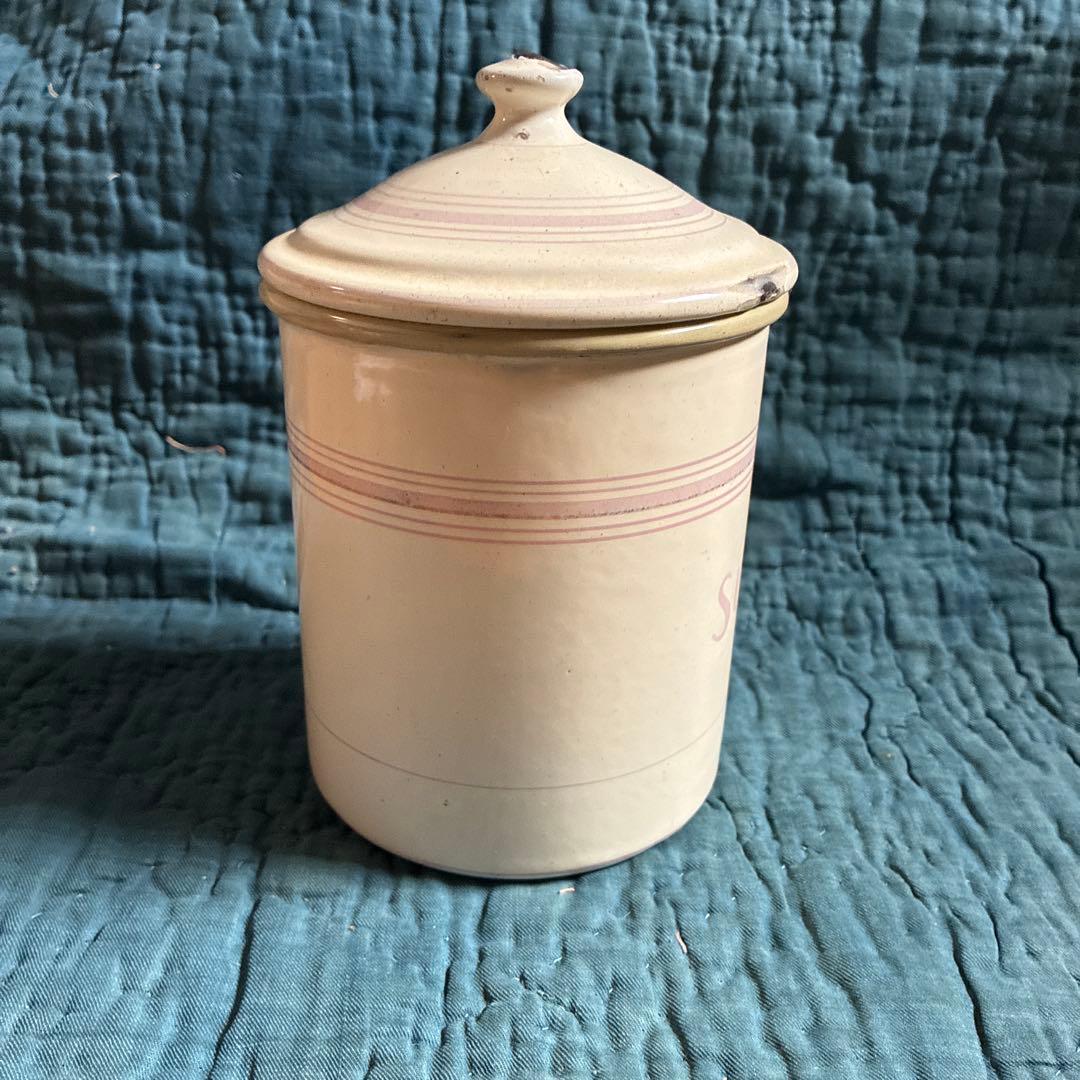 フランス　アンティーク　JAPY ホーロー　キャニスター