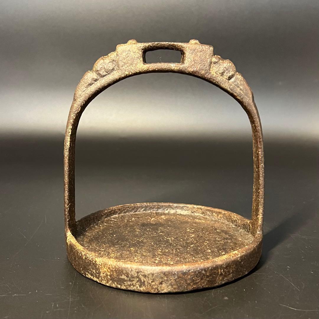 ◎古道具 庵々◎李朝後期 鉄製馬具 李朝 鐙■古道具古美術骨董茶道具華道具武具