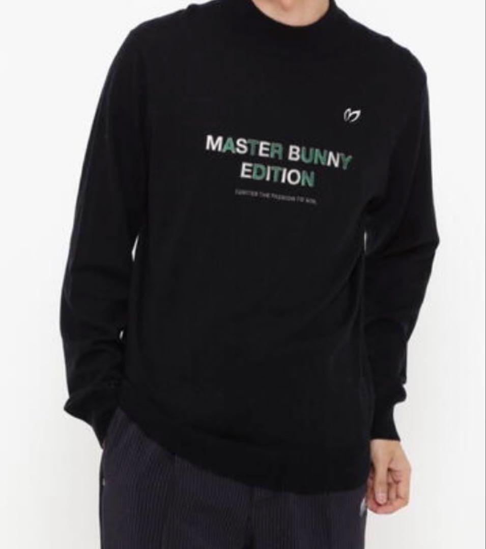 新品 パーリーゲイツ マスターバニー カシミヤ混 タートルネックニット(5)L黒