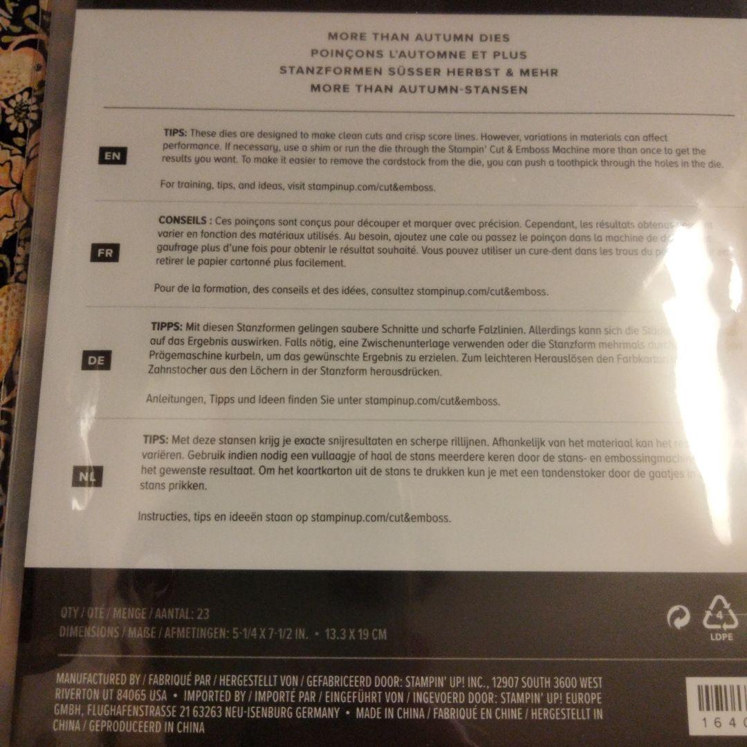 １点限り♡新作　秋スタンプ&ダイ　スタンピンアップ