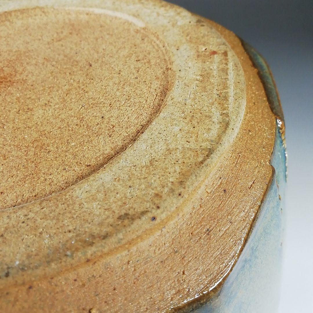 Ｔ６８６　水指　『熊野焼』『細水指』『皿谷実 造』　共箱　茶道具