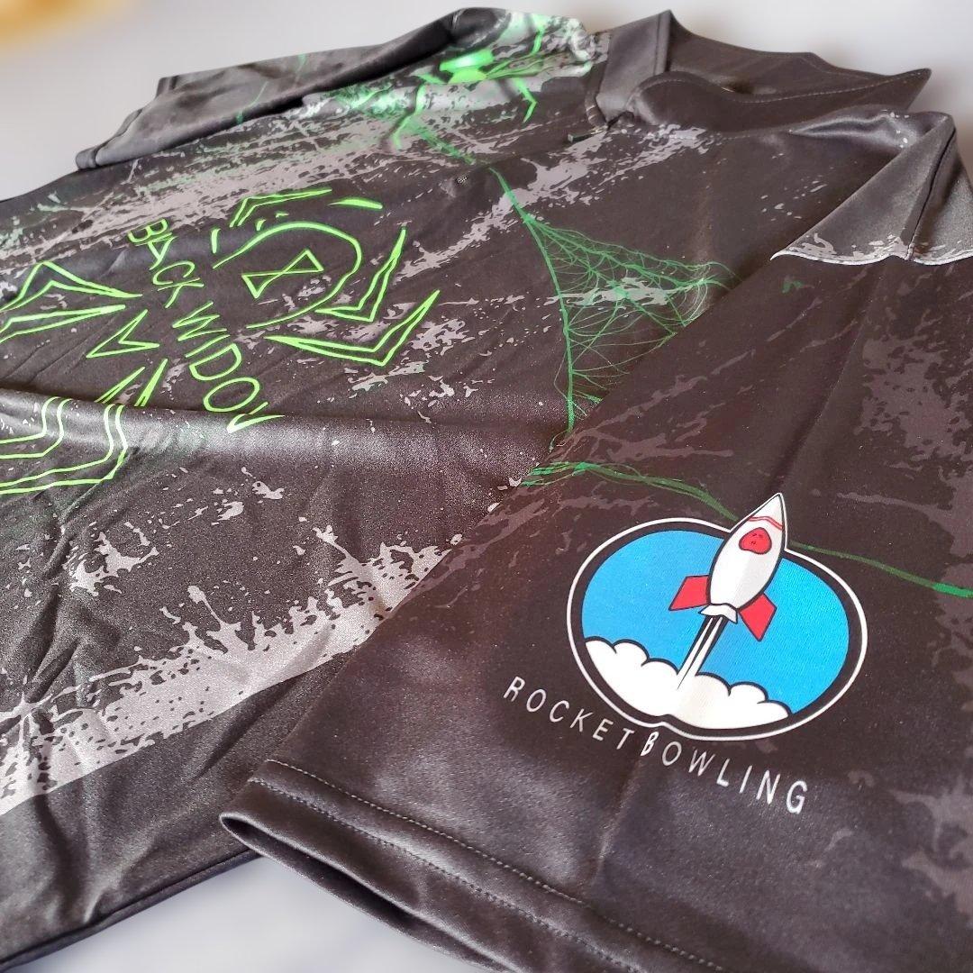 ✨新品✨ボウリングウェア　日本サイズ4XL　ブラックウィドー　ブラック　大きめ