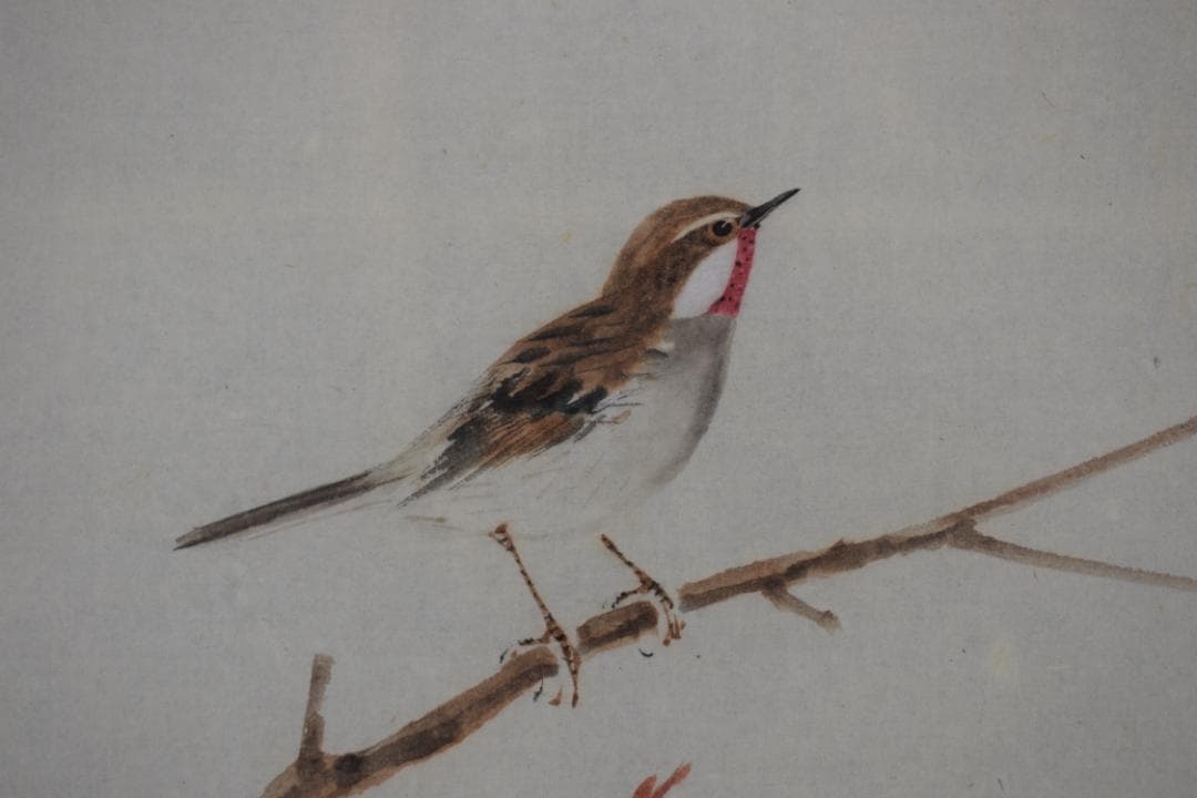 【真作】香川東華/花鳥之図/掛軸☆宝船☆Z-430