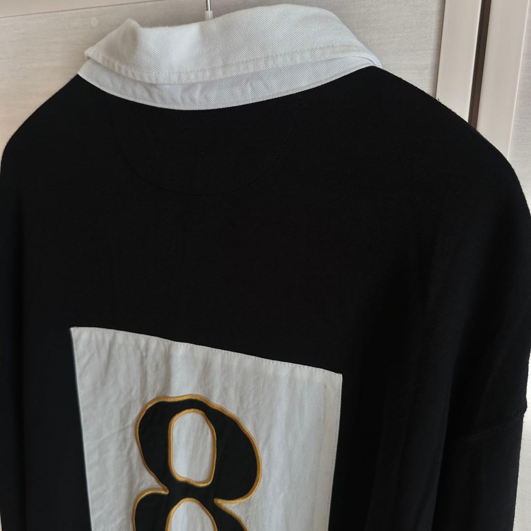 【ポロラルフローレン】ラガーシャツ ブラック　ゴールド 刺繍 ビッグポニー XL