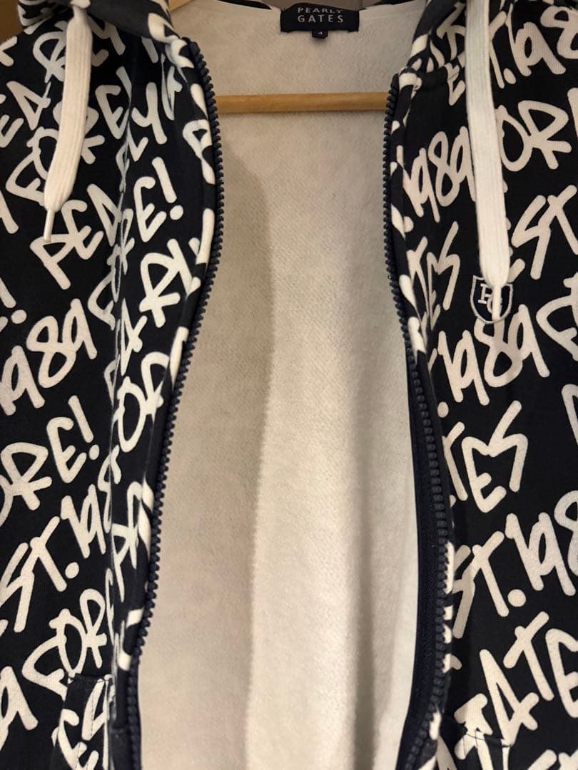 パーリーゲイツ　ジップパーカー　裏起毛　サイズ4 ネイビー