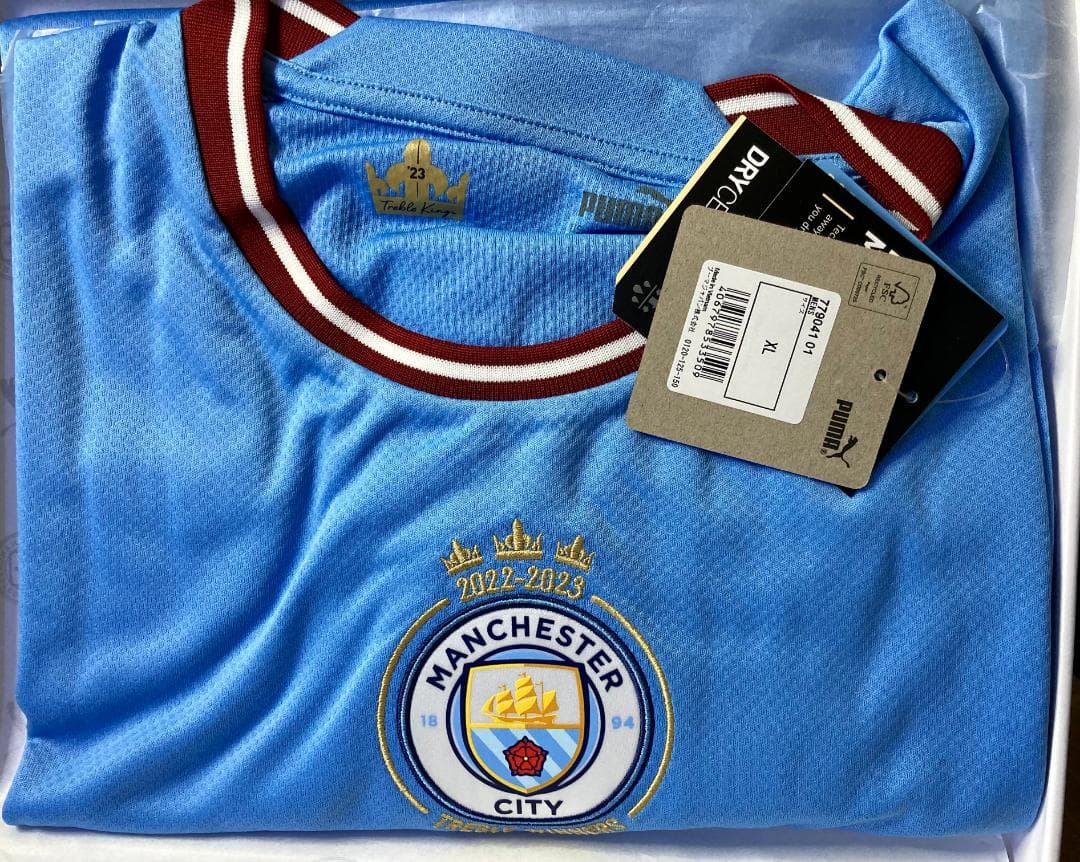 XL マンチェスター シティ 22-23トレブル ウィナーズ 記念 ユニフォーム
