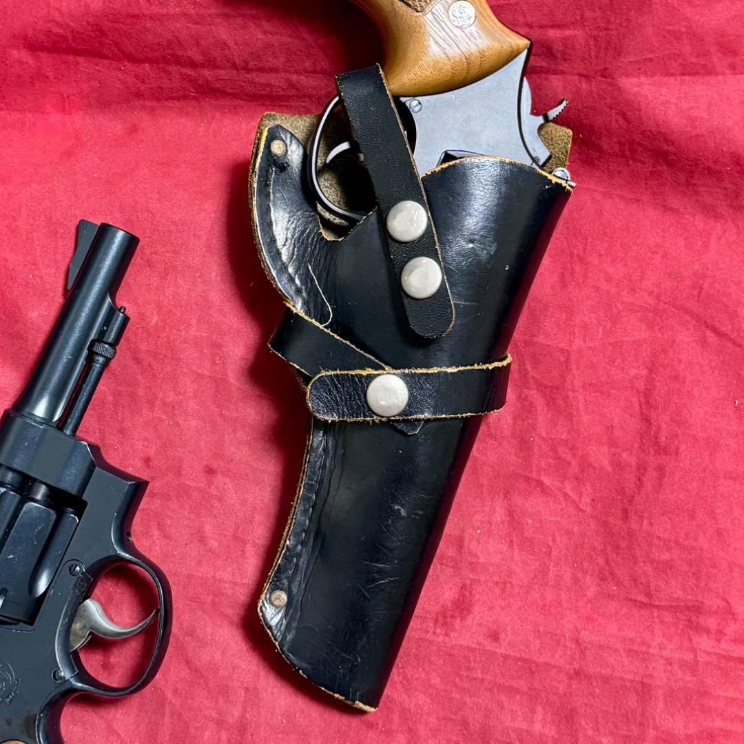 整備済 黒革製 大型リボルバー用 ヒップホルスター