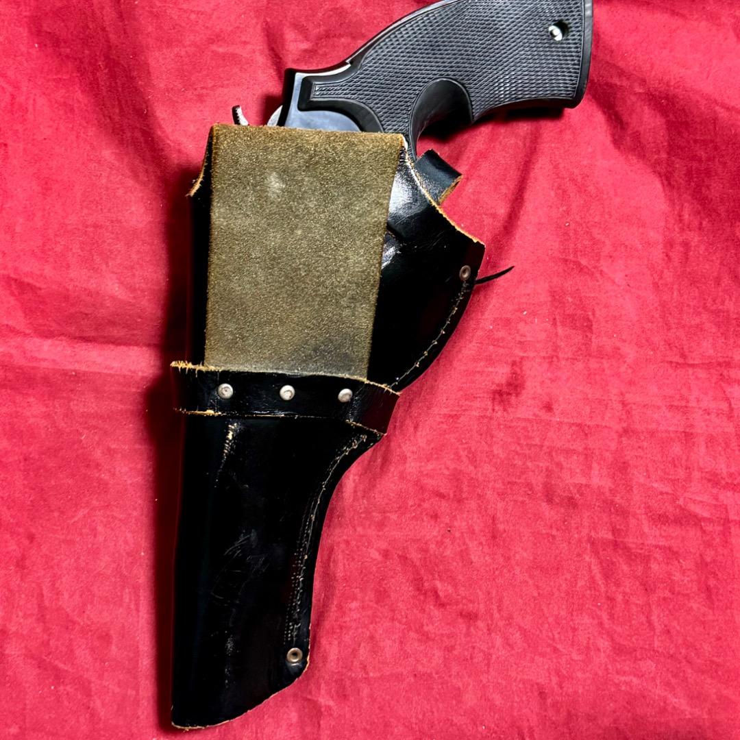 整備済 黒革製 大型リボルバー用 ヒップホルスター