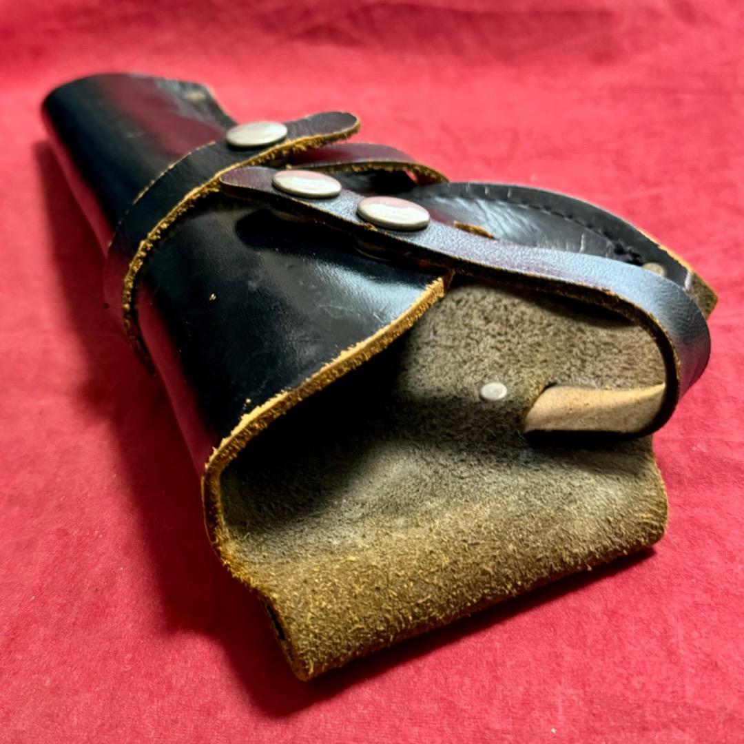 整備済 黒革製 大型リボルバー用 ヒップホルスター